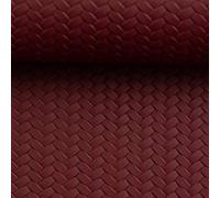 Swafing GmbH Kunstleder Flechtoptik Bordeaux - Stoff - Meterware - 0,5m x VB, Einheit:0.5m