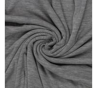 Swafing Merino-Strick Strickstoff 100% Merinowolle-50cm Schritte-Meterware Bekleidungsstoffe (Grau Meliert)