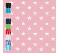 Swafing Verena Jersey 3,5 cm große Sterne Baumwolle (Sterne groß, hellrosa, 1,0m)(431)