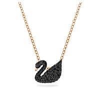 Swarovski Damen Kette 'Iconic Swan' schwarz / rosegold, Größe One Size, 4125689 Schwarz / Rosegold One Size