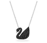 Swan Anhänger, Schwan, Schwarz, Rhodiniert OS