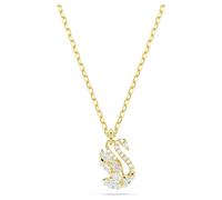 Swan Anhänger, Verschiedene Schliffe, Schwan, Weiß, 18K goldbeschichtet OS