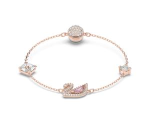 Swan Armband, Schwan, Rosa, 18K Roségoldbeschichtet M