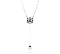 Swan Y-Anhänger, Kristallperle, Schwan, Grau, Rhodiniert OS