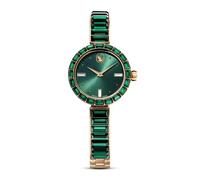 Swarovski Uhr Matrix Bangle – Kristallarmband, Grün, Champagne-vergoldet, Schweizer Produktion