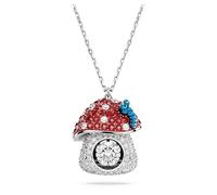 Swarovski Alice im Wunderland Damen-Halskette mit Pilz-Anhänger, rhodiniert, 65-75 cm Länge, Kristall