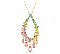 Gema Anhänger, Verschiedene Schliffe, Mehrfarbig, 18K Goldbeschichtet OS
