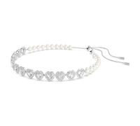 Ariana Grande x Swarovski Tennis Choker, Verschiedene Schliffe, Herz, Weiß, Rhodiniert