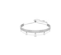 Swarovski Ariana Grande x Armband, Rhodiniertes Damenarmband im Cupchain-Design mit Kristallperlen und Klaren Zirkonia im Rundschliff, Armbandlänge: 13-24 cm, Armbandbreite: 1.5 cm