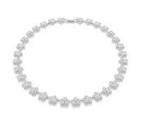 Ariana Grande x Swarovski Halskette, Rundschliff, Blume, Weiß, Rhodiniert OS