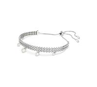 Swarovski Ariana Grande x Armband, Kristallperle, Rundschliff, Weiß, Rhodiniert