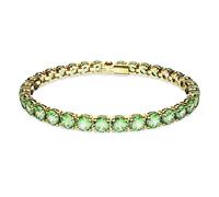 Matrix Tennis Armband von Swarovski - Grün, Goldlegierungsschicht - L