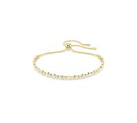 Swarovski Matrix Tennis Weiches Armband, Weiß, Gold glänzend