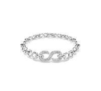 Dextera Armband, Rundschliff, Weiß, Rhodiniert M