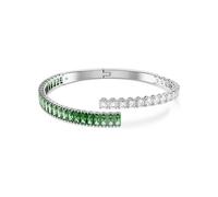 Matrix Armreif, Verschiedene Schliffe, Grün, Rhodiniert L