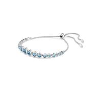 Swarovski Imber Tennis Armband, Rhodiniertes Damenarmband mit Blauen Kristallen in Verschiedenen Größen, Mit Kugelschiebeverschluss, Armbandlänge: 24 cm, Armbandbreite: 0.6 cm