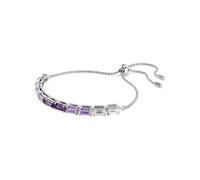 Swarovski Matrix Armband, Baguette-Schliff, Violett, Rhodiniert