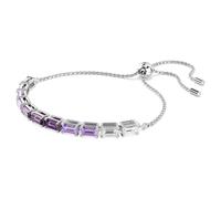 Swarovski Matrix Armband, Baguette-Schliff, Violett, Rhodiniert