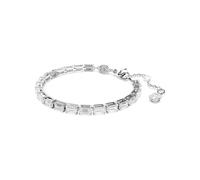 Tennis Matrix Armband, Baguette-Größe, weiß, rhodiniert, One Size, Kristall, Cubic Zirkonia