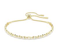 Swarovski Matrix Tennis Weiches Armband, Weiß, Gold glänzend