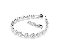 Una Angelic Tennis Armband, Rundschliff, Weiß, Rhodiniert