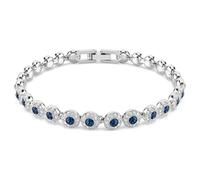 Swarovski Una Angelic Weiches Armband, Blau, Rhodium glänzend