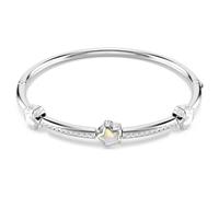 Swarovski Armreif Chroma, gemischter Schnitt, Stern, Weiß, rhodiniert