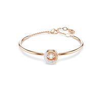 Swarovski Dextera Armreif, Weißes, Rosé Vergoldetes Armband mit Strahlenden Kristallen im Rundschliff