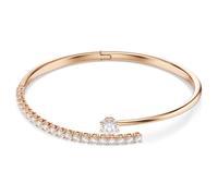 Matrix Armreif, Rundschliff, Weiß, 18K roségoldbeschichtet L