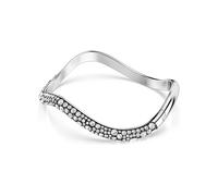 Swarovski Sublima Armreif, Rundschliff, Weiß, Rhodiniert