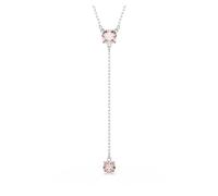 Swarovski Y-Halskette Attract Rundschliff Rosa Rhodiniert