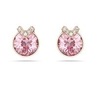 Bella V Ohrstecker, Rundschliff, Pavé, Rosa, Roségold-Legierungsschicht OS