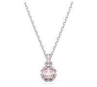 Swarovski Birthstone Anhänger Juni, Rosafarbene und Rhodinierte Damenhalskette mit Swarovski Kristallen