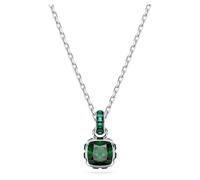 Swarovski Birthstone Anhänger Mai, Grüne und Rhodinierte Damenhalskette mit Swarovski Kristallen