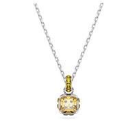 Swarovski Birthstone Anhänger November, Gelbe und Rhodinierte Damenhalskette mit Swarovski Kristallen