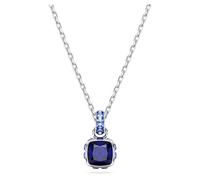 Swarovski Birthstone Anhänger September, Blaue und Rhodinierte Damenhalskette mit Swarovski Kristallen