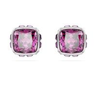 Swarovski Birthstone Ohrstecker, Kissenschliff, Februar, Rosa, Rhodiniert