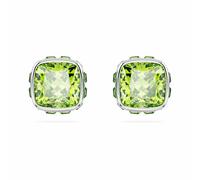 Swarovski Birthstone Ohrstecker, Kissenschliff, August, Grün, Rhodiniert