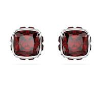 Swarovski Birthstone Ohrstecker, Kissenschliff, Januar, Rot, Rhodiniert