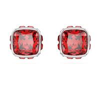 Birthstone Ohrstecker, Kissenschliff, Juli, Rot, Rhodiniert OS