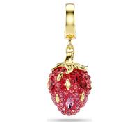 Swarovski Charm Idyllia – Erdbeere, Rot, Verschiedene Schliffe, Goldlegierungsschicht – OS