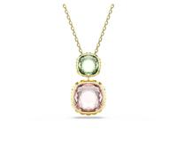 Swarovski Anhänger Chroma – Kissenschliff, Mehrfarbig, Goldlegierungsschicht