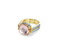 Swarovski Chroma Kollektion Ring, Kissenform-Schliff, Mehrfarbig, Goldfarben plattiert