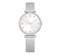 Swarovski Clarica Uhr, Schweizer Produktion, Metallarmband, Silberfarben, Edelstahl