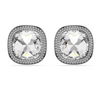 Swarovski Una Angelic Ohrclips im Cushion-Schliff, weiß, Ruthenium plattiert