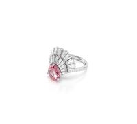 Swarovski Cocktailring Idyllia - verschiedene Größen - Schnecke, Rosa, rhodiniertes Metall, Kristall, nicht anwendbar, Kristall, Nicht anwenden