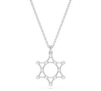 Insigne Anhänger, Rundschliff, Stern, Weiß, Rhodiniert OS