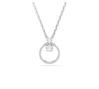 Swarovski Halskette Constella 5692261 – rhodiniert, Pavé, weiße Rundschliff-Kristalle – Silber