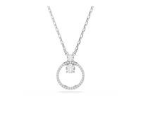 Swarovski Halskette Constella 5692261 – rhodiniert, Pavé, weiße Rundschliff-Kristalle – Silber