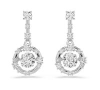 Swarovski Constella Kollektion, Rundschliff, Tanzender Stein, Weiß, Rhodiniert